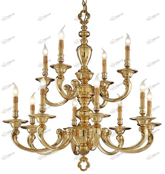 Possoni Illuminazione Люстра из полированной латуни Otello 258/8+4