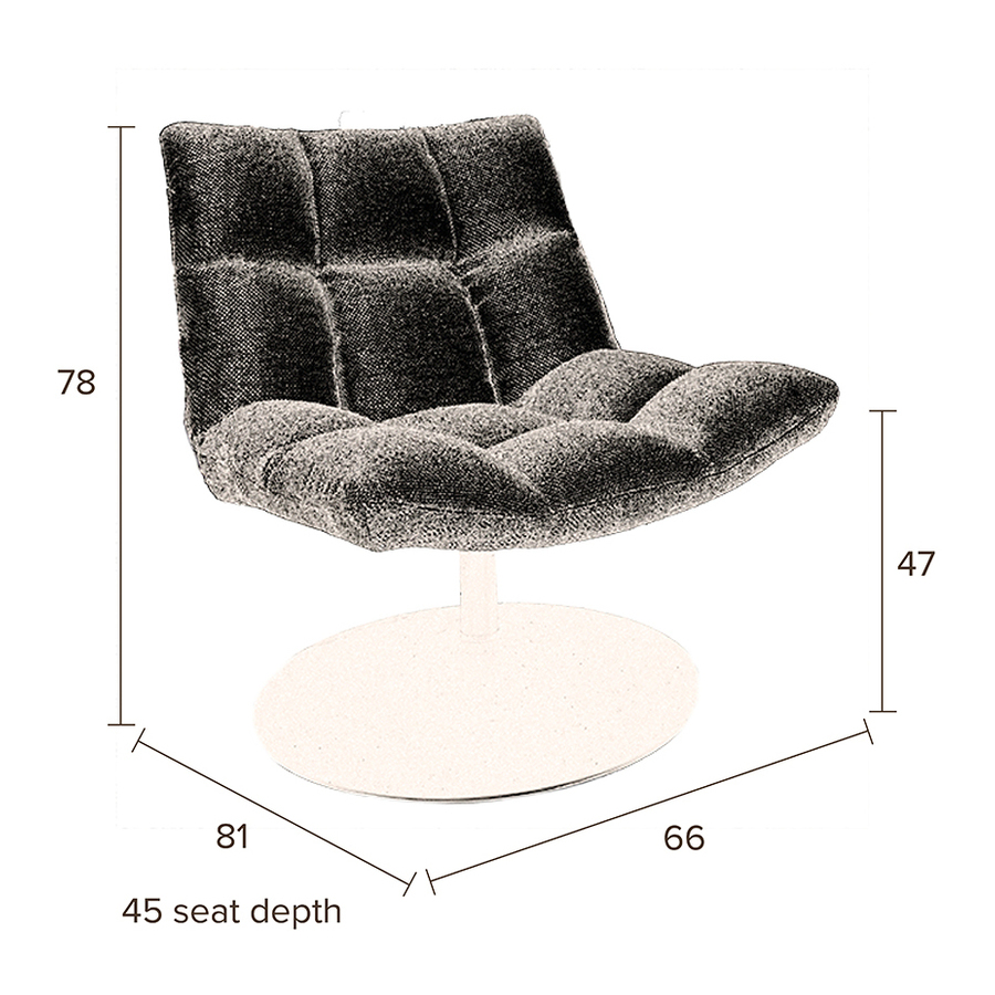 Кресло Bar темно-серое Dutchbone 3100030 - Вид №9