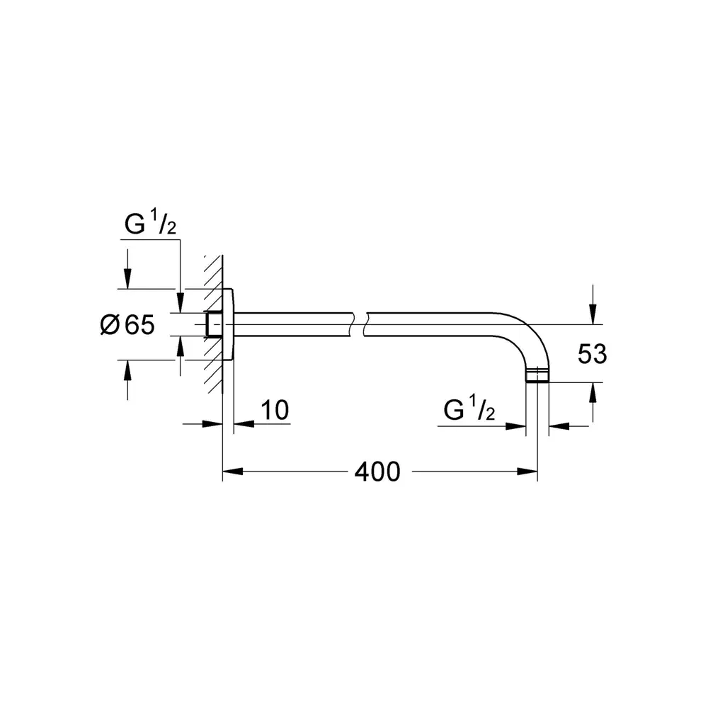 Излив для верхнего душа Grohe Tempesta 81971413 STLM-2193661  - Вид №5
