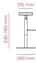 Mara Табурет регулируемый по высоте с подставкой для ног  331  - Вид №2