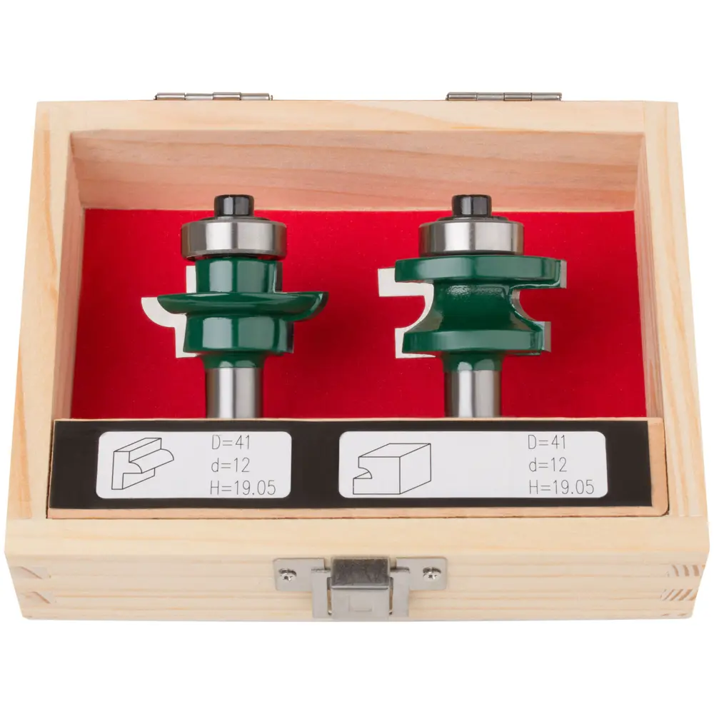 82855255 Набор комбинированных фрез Fit 41x19.5 мм, хвостовик 12 мм, 2 шт. STLM-0037092 