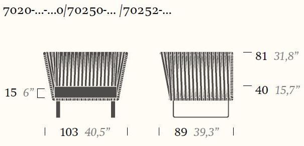 Kettal Садовое кресло с подлокотниками Bitta #70200/70250 - Вид №5