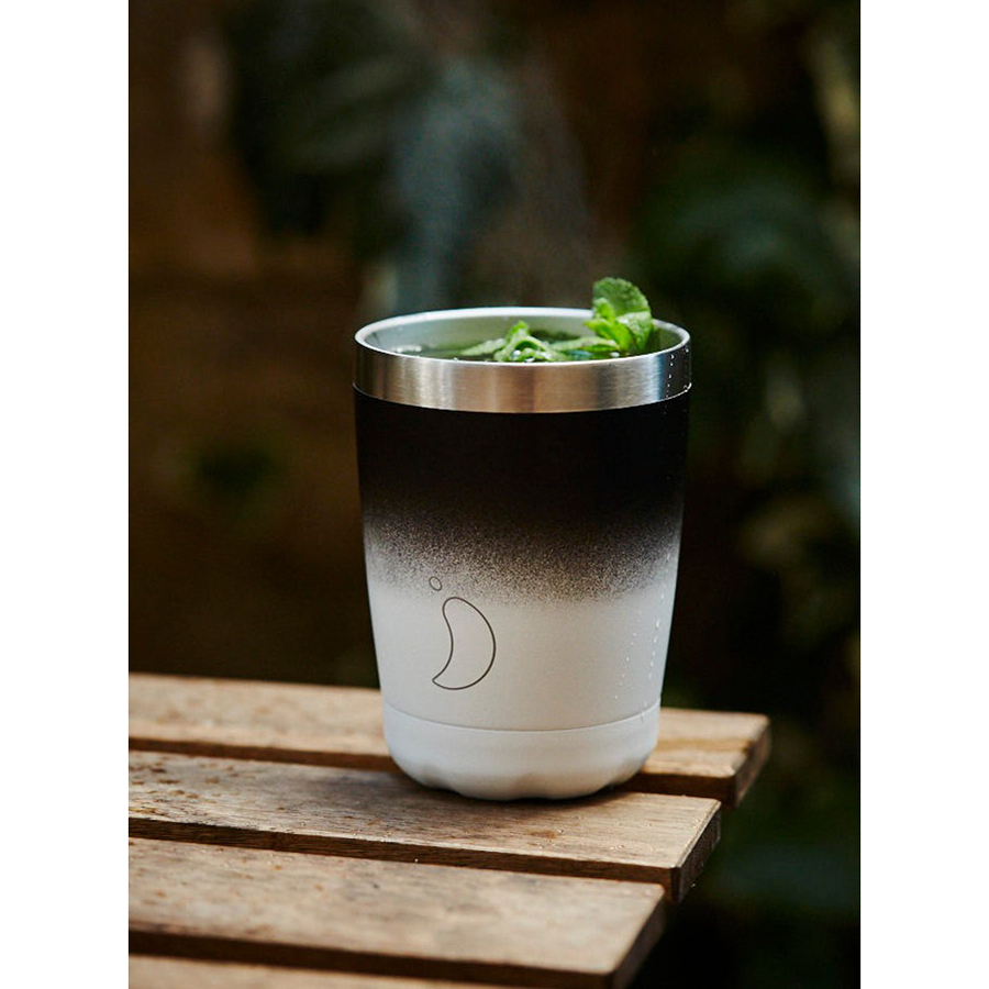 C340GRMOBW Термокружка coffee cup, 340 мл, черно-белая Chilly's Bottles  - Вид №1