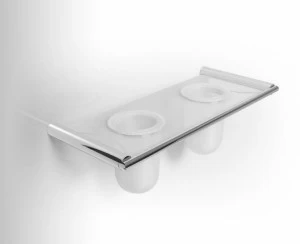 De Rosso Подставка для зубных щеток с двойными стенками из травленого стекла Mirto