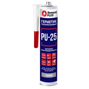 Полиуретановый герметик Remont Plus PU-25 серый 280 мл 89424159