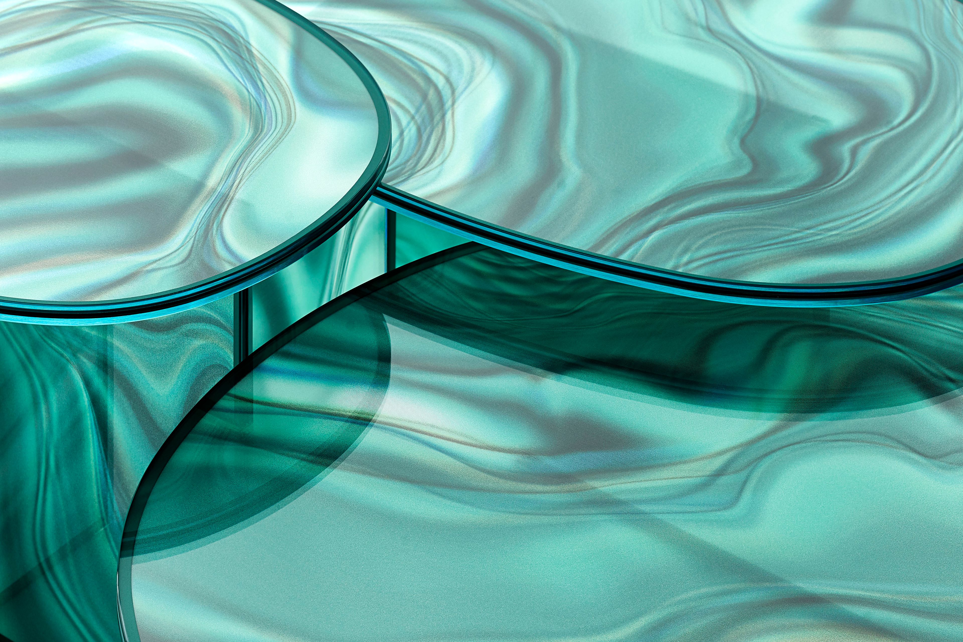 Овальный Хрустальный журнальный столик Glas Italia Liquify ARCH-00121366 - Вид №2