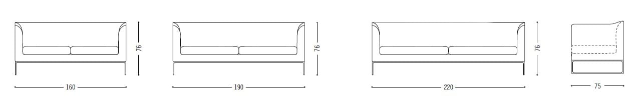 Кожаный диван COR Mell ARCH-00141019 - Вид №3