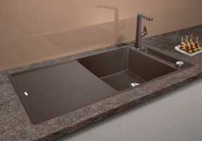 523531 Кухонная мойка Blanco Axia III XL 6 S-F кофе доска стекло  Blanco Axia Кофе