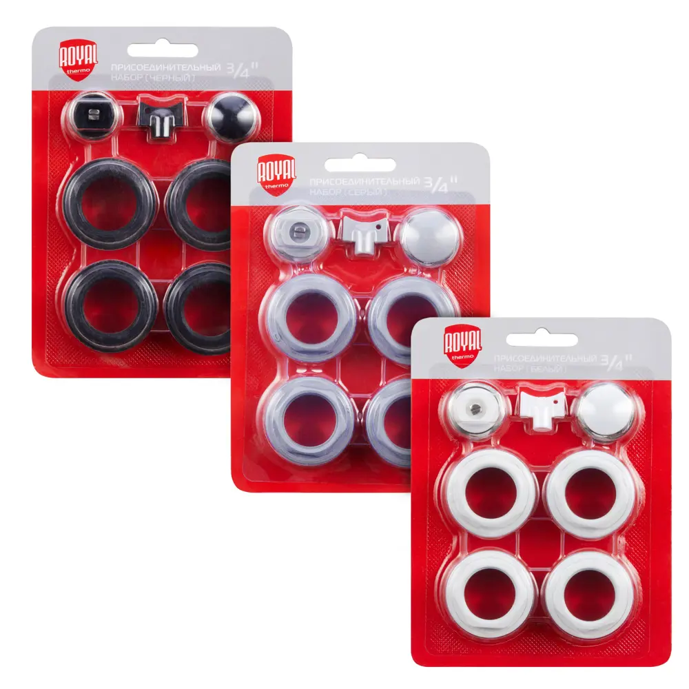 Монтажный комплект для радиатора Royal Thermo 3/4" сталь белый 7 шт. 82258125 STLM-2200650  - Вид №2