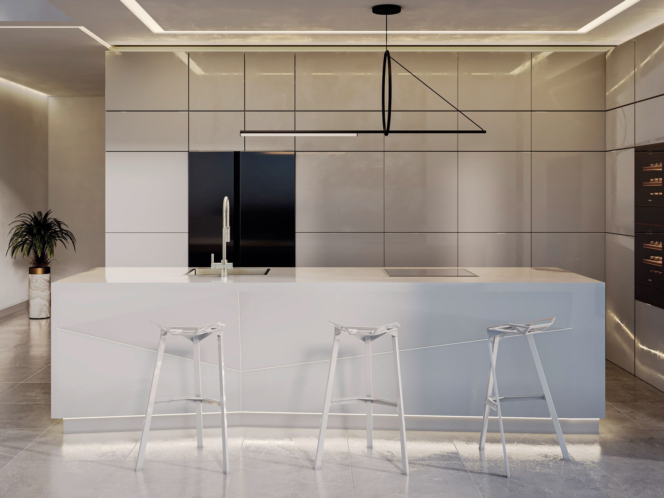 Однорычажный смеситель для кухни с выдвижным ручным душем GUGLIELMI RUBINETTERIE Smartap ARCH-00057383 - Вид №6