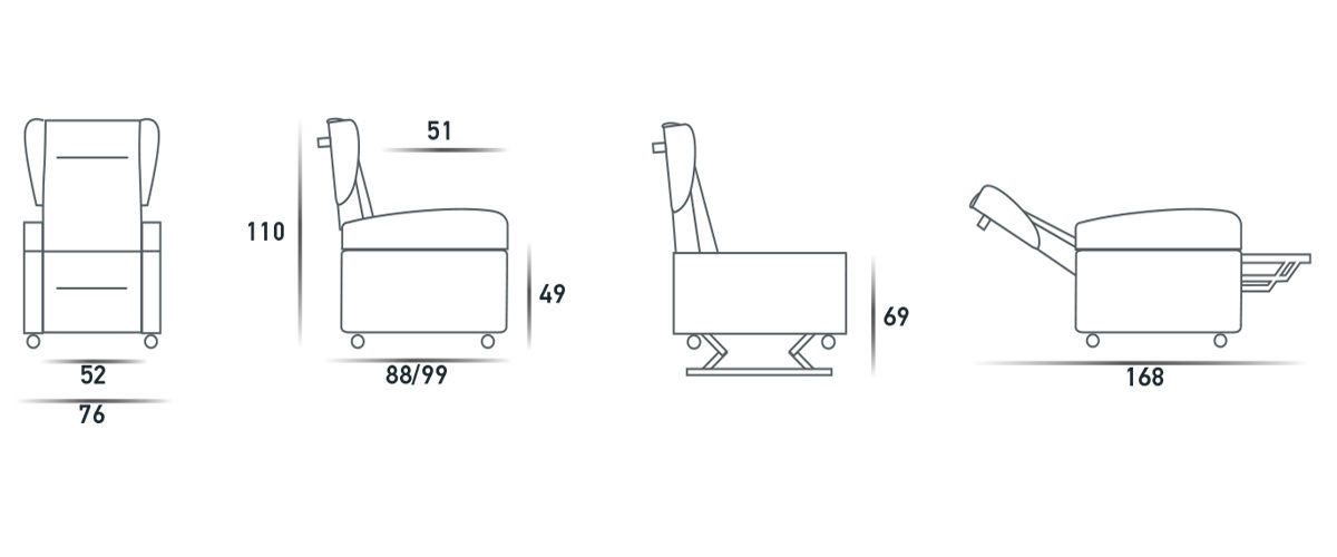 Кресло-Подъемник Lift-Relax 2 Motori  Spaziorelaxitalia  Praga Praga Lift-Relax 2 Motori  - Вид №4