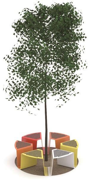 mmcité1 Скамья / решетка для деревьев из оцинкованной стали Sinus sun-id-1449113 - Вид №7