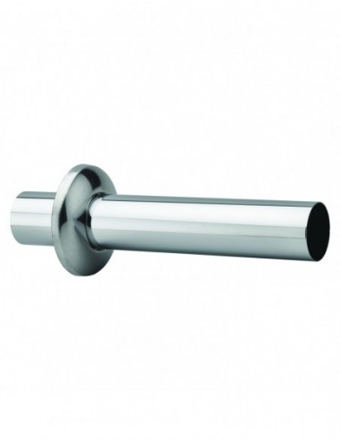 018900 000 00  Настенная розетка с розеткой для умывальника, Л. 190 мм, Д. 32 мм, хромированная латунь и нержавеющая сталь Valentin Хром  - Вид №1