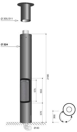 Focus creation Центральный подвесной газовый камин Slimfocus sun-id-1351686 - Вид №1