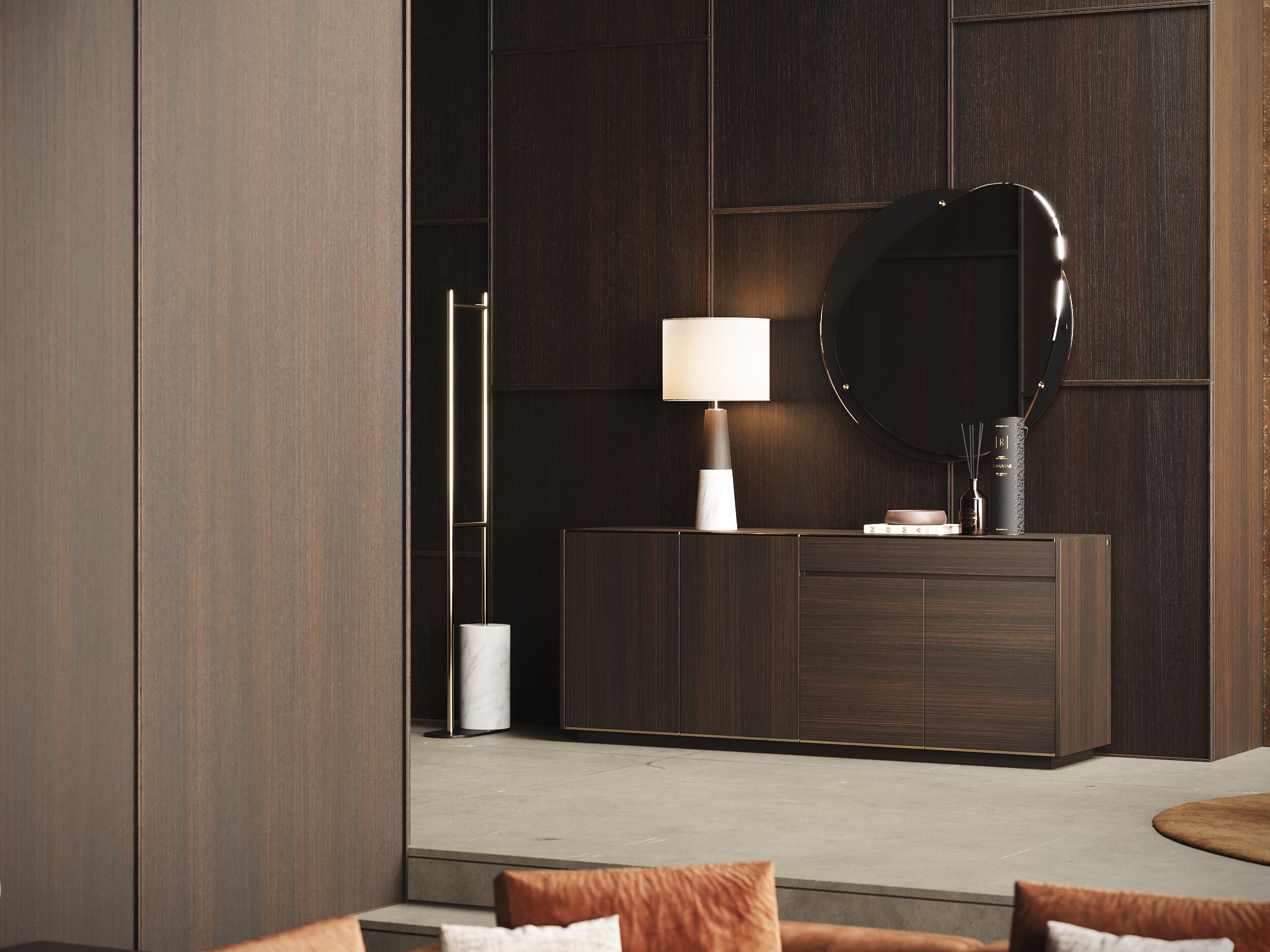 Деревянный шкаф с распашными дверцами и ящиками Laskasas Origin ARCH-00071773 - Вид №3