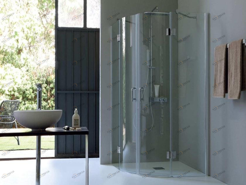 TAMANACO Полукруглая угловая душевая кабина с распашной дверцей sun-id-1445658