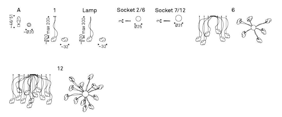 Кристалл подвесной светильник Cattelan italia ARCH-00132997 - Вид №2