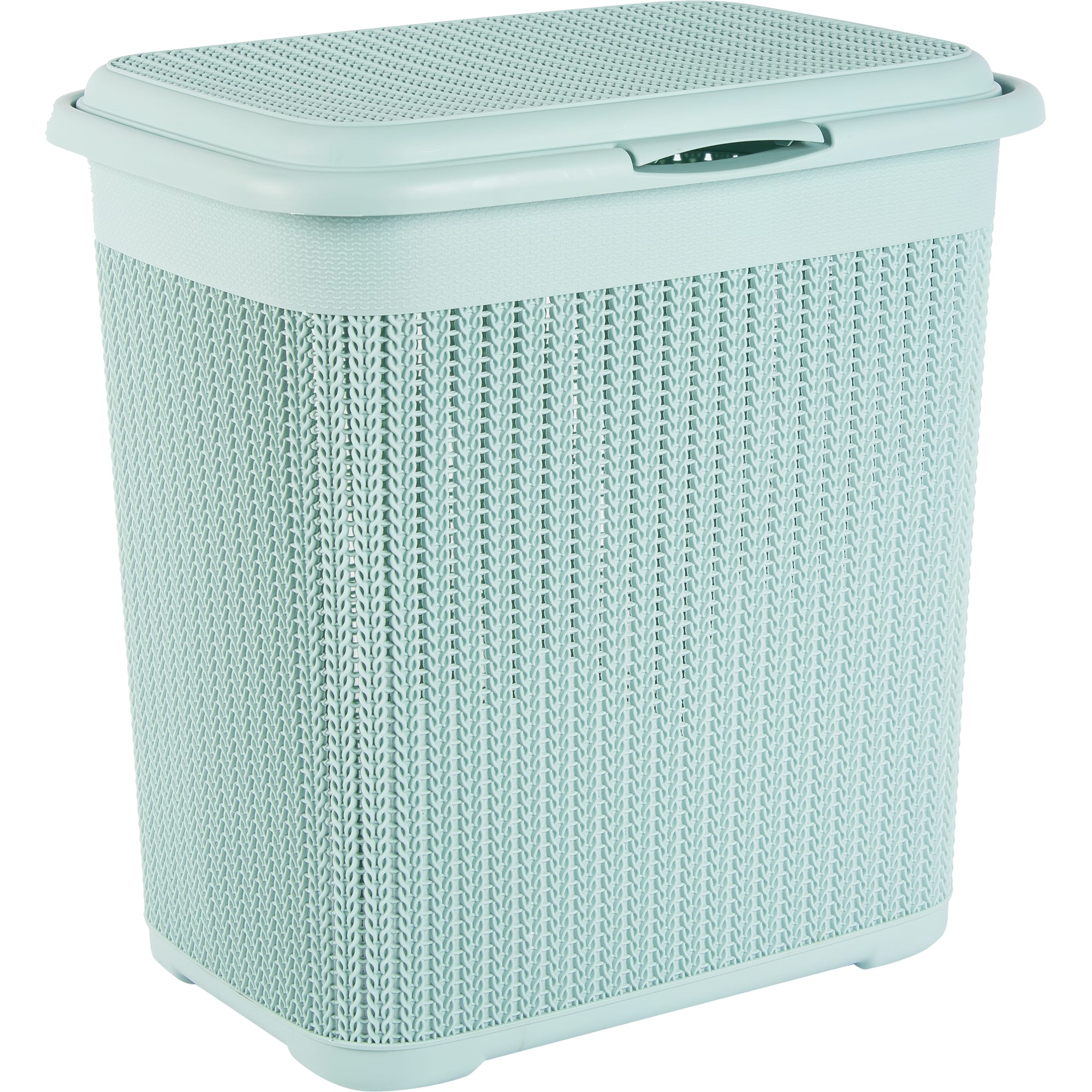 82291332 Корзина для белья 40 л цвет морской волны ВЯЗАНИЕ Santreyd 
