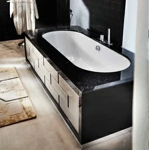 Ванна Monaco 100x209 в отделке VETRO nero marquina / cannetè MILLDUE RITZ