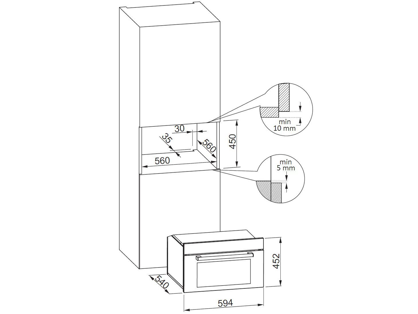 Встроенная микроволновая печь с грилем Elleci элитная кухня ARCH-00032589 - Вид №2