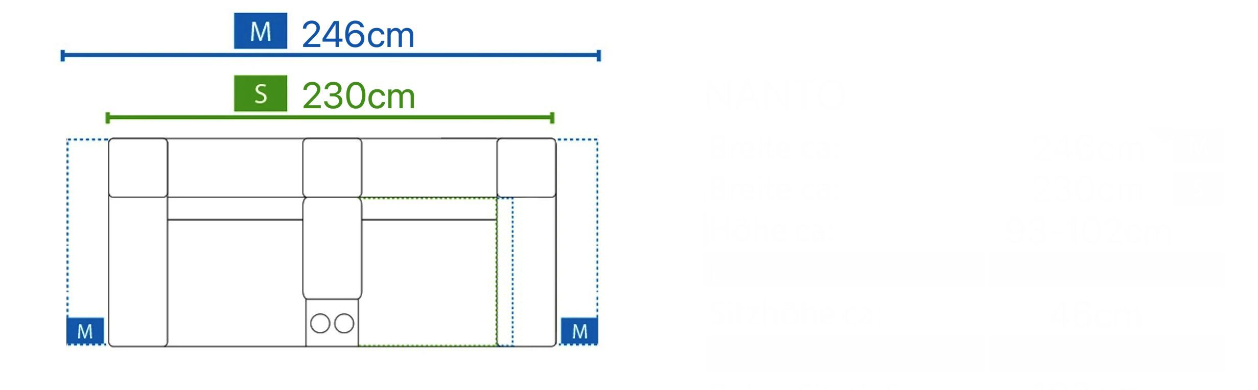 2 местный домашний кинотеатр кожаный диван Sofanella Nanto Kino ARCH-00143675 - Вид №6