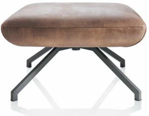 ALMA DESIGN Пуф из кожи с фиксированной или поворотной стальной основой X pouf