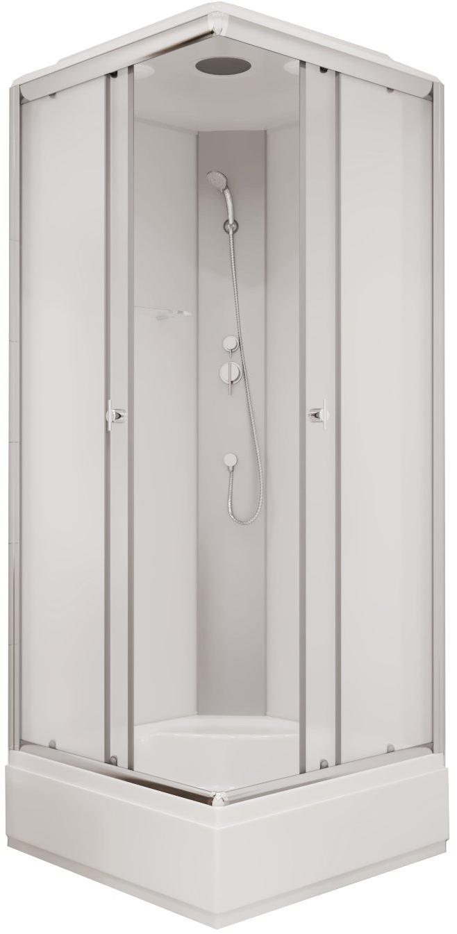 Душевая кабина NG- 1108-14 (900х900х2150) средний поддон(26 см), стекло МАТОВОЕ,  4 места, с полкой Niagara Classic 11081424 - Вид №1