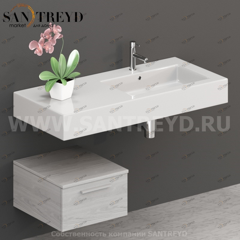 T04552NO Столешницы для использования в сочетании с тумбами и открытыми тумбами 45 см цвет Орегон ARREDO WOOD Италия Ceramica Globo