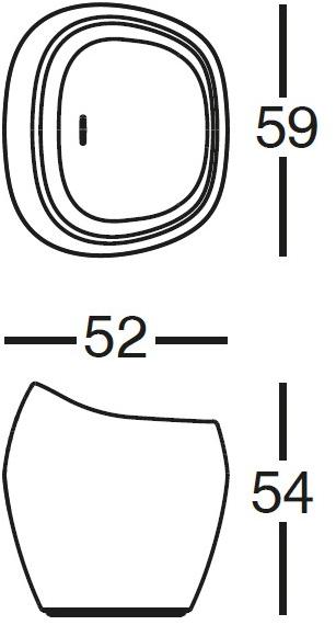 VONDOM Пуф садовый полиэтиленовый Moma sun-id-1454165 - Вид №3