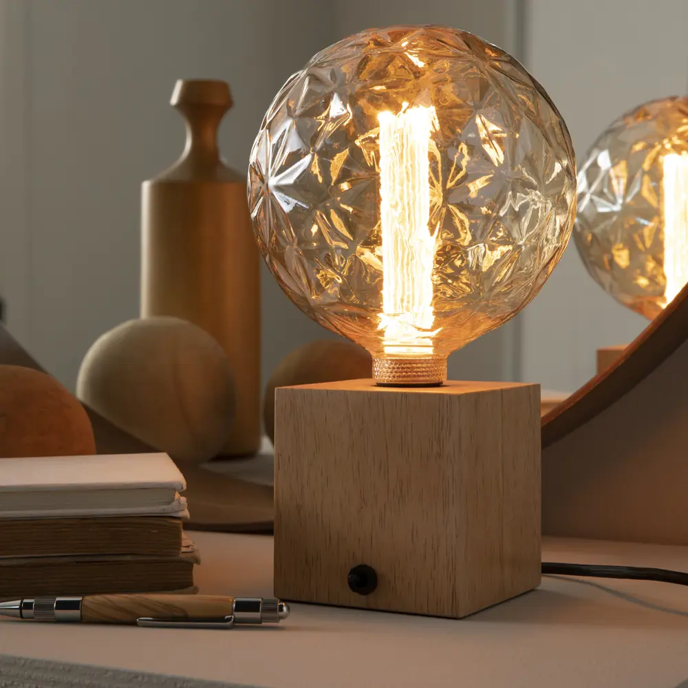 INSPIRE Bokken — деревянная настольная лампа-куб с цоколем Е27 83618145 STLM-0042885 - Вид №10