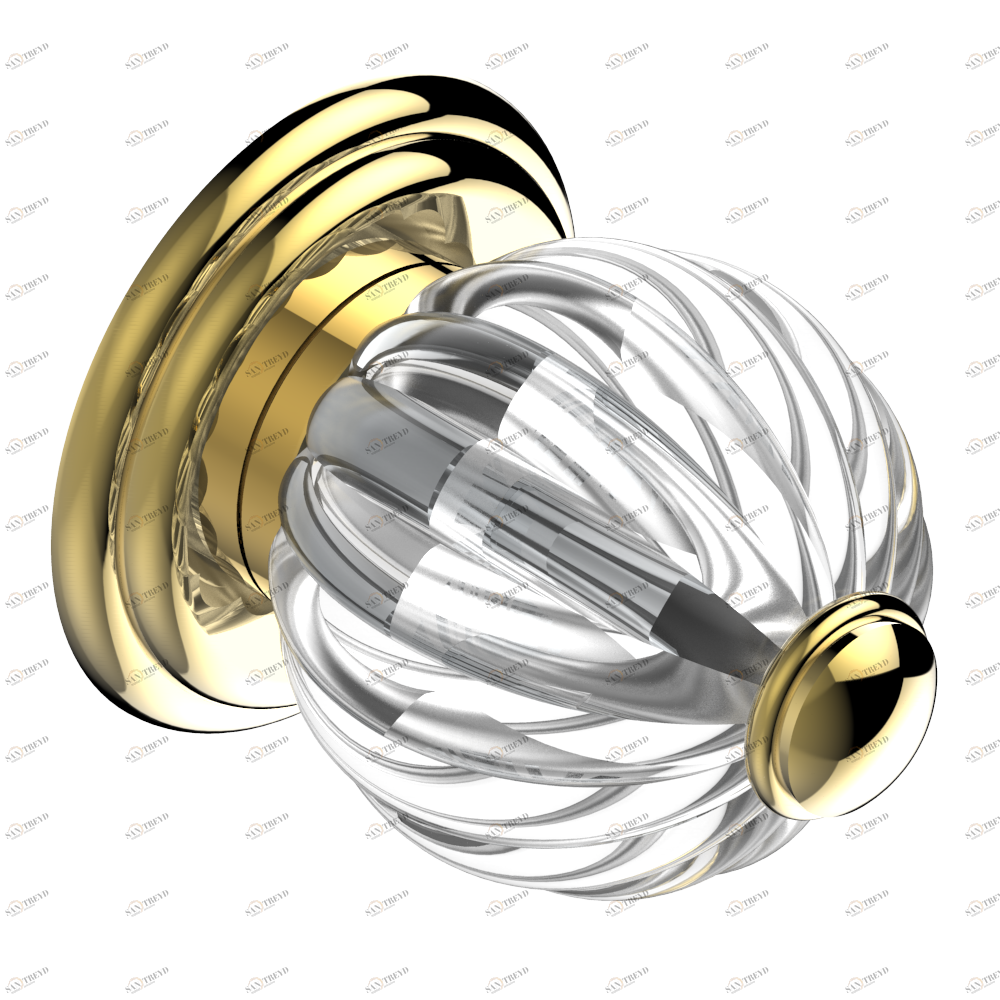 U1D-30B Маховик для встраиваемого в стену вентиля Thg-paris Mandarine со светлым хрусталём Золото U1D 30B CAT.F