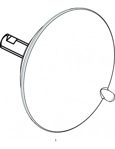 057700 000 00  Маховик для ванны с осью, замак Valentin Хром  - Вид №2