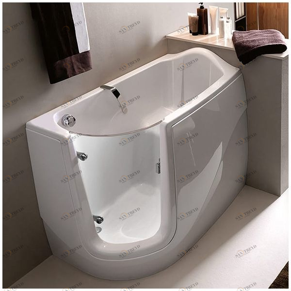 Ванна GRUPPO TREESSE GEN-X V3311-DX угловая сидячая с дверью правосторонняя белая VTLV3311DX