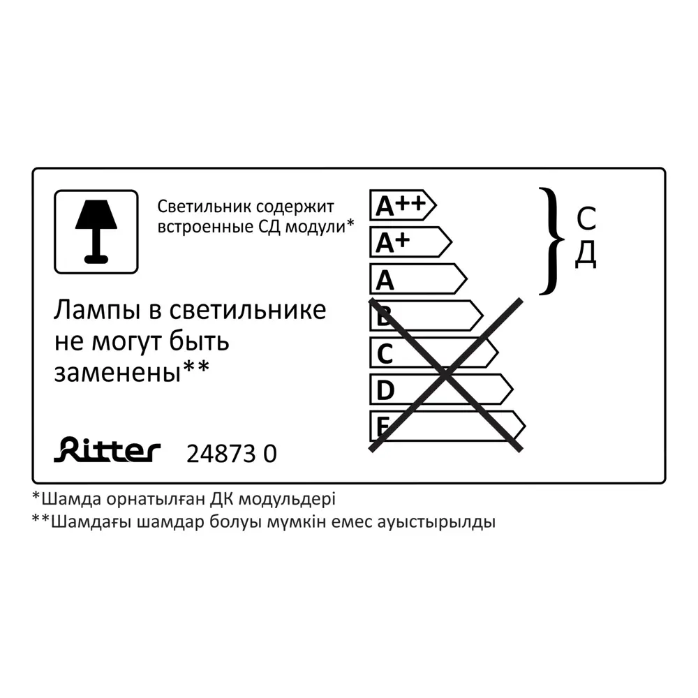Светодиодная панель Ritter 36 Вт 596x596 мм опал 6500 К IP20 89438430 STLM-2122883  - Вид №11