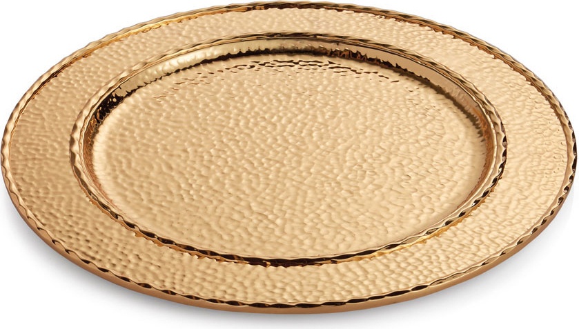 10577950 Michael Aram Тарелка подстановочная Michael Aram Текстура 32см (золотистая) Сталь нержавеющая 