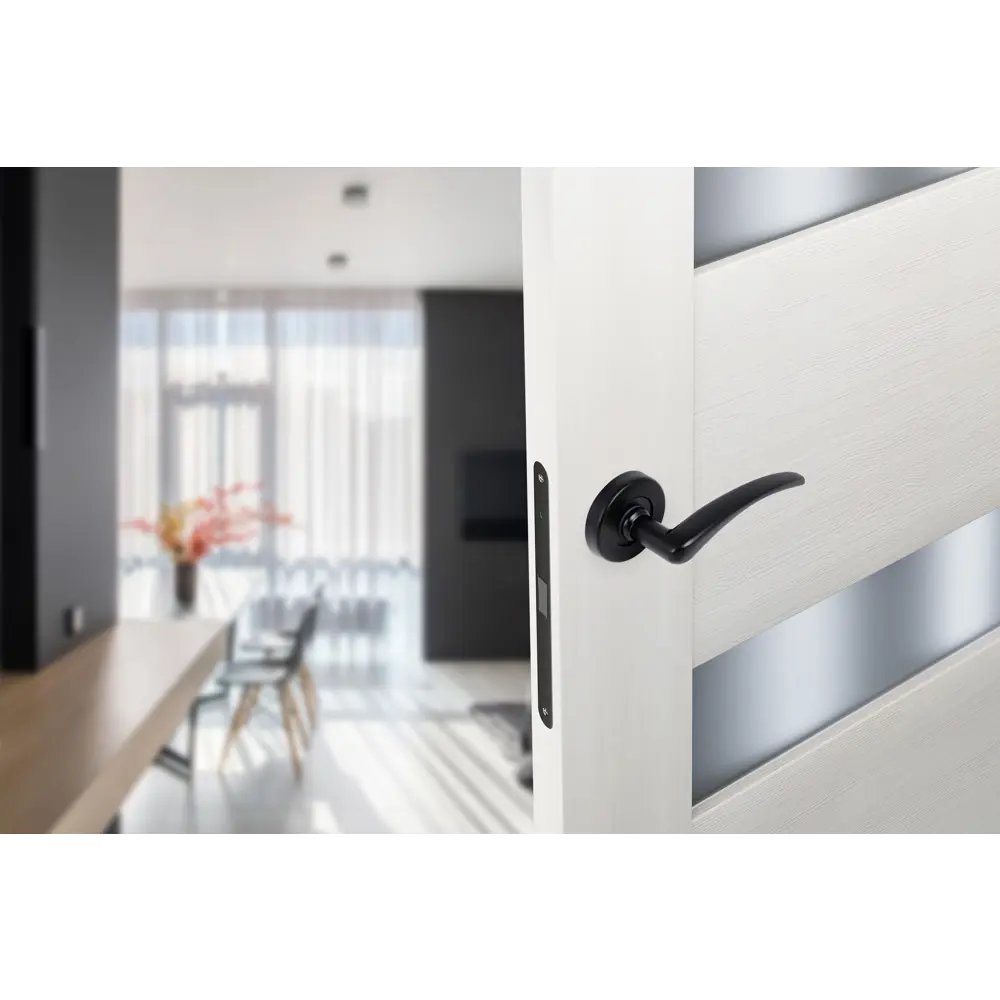 Дверные ручки EDSON E 015-S черные на розетке 85170404 STLM-0059399 - Вид №4