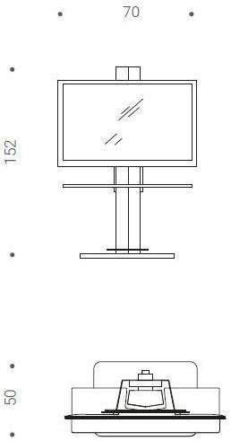 Ozzio Italia Металлический монитор / подставка под телевизор  X011  - Вид №28