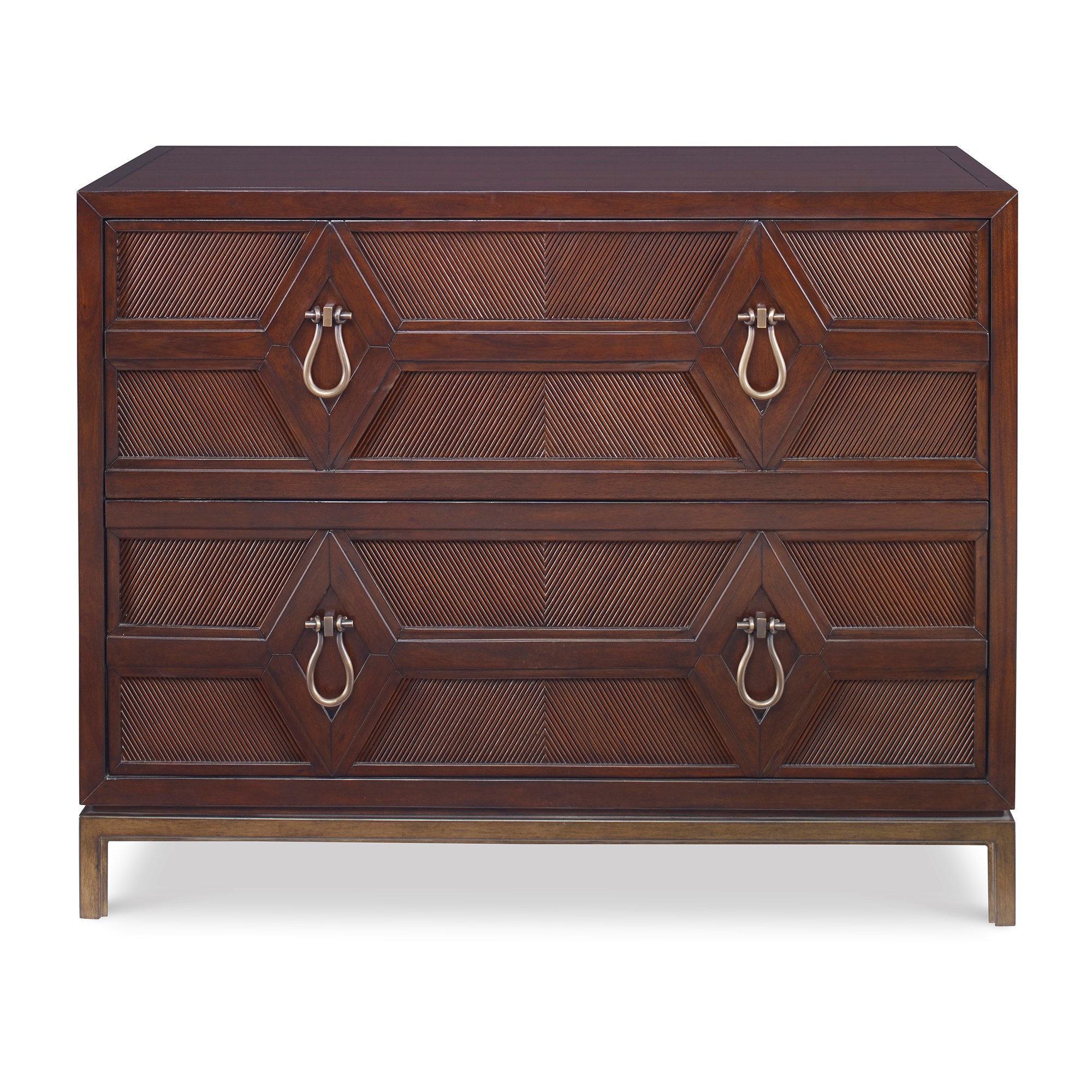 Столы 04602-350-021 Diamond Two Drawer Chest - Dark Ambella  - Вид №2