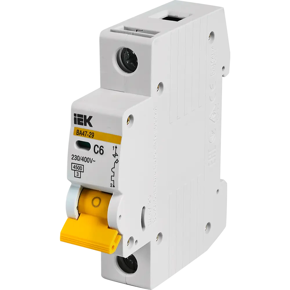 Автоматический выключатель IEK 1P 6А для надежной защиты электросети 11873704 STLM-1101678
