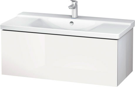 LC615004040 Тумбочка подвесная L-Cube #LC6150 1020 x 481 мм Черный глянцевый лак Duravit - Вид №2