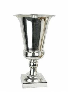 Ваза керамическая серебро "Кубок" UNICO ДИЗАЙНЕРСКИЕ 255385 Серый