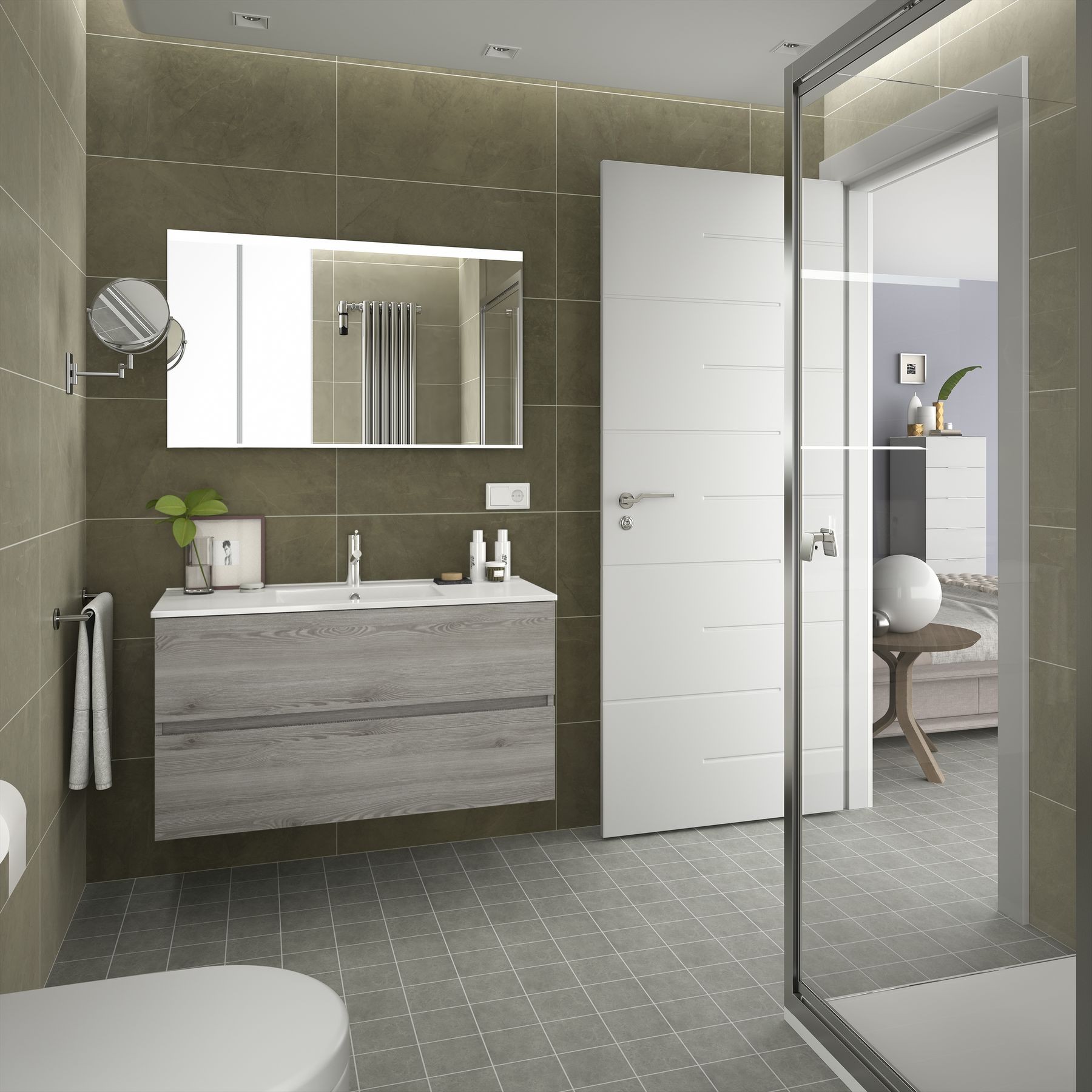 26557 SALGAR Мебель для умывальника FUSSION LINE 1000 2 ящика BAY PINE 997 x 540 x 450 мм Лавровая сосна