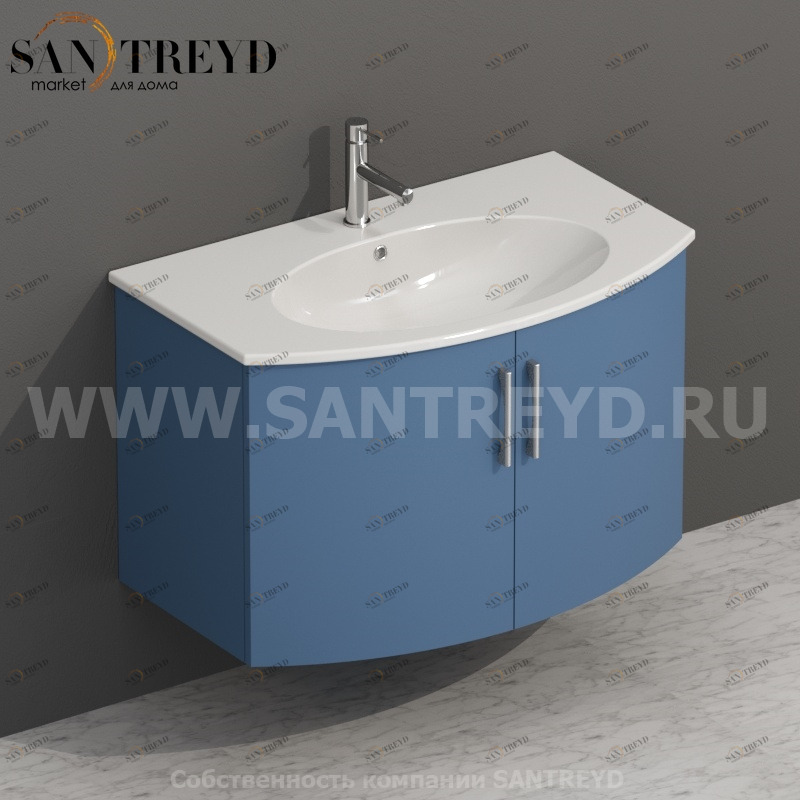 MDMA80Y083 Тумба с двумя створками 78 см синяя Globo 4ALL Италия Ceramica Globo