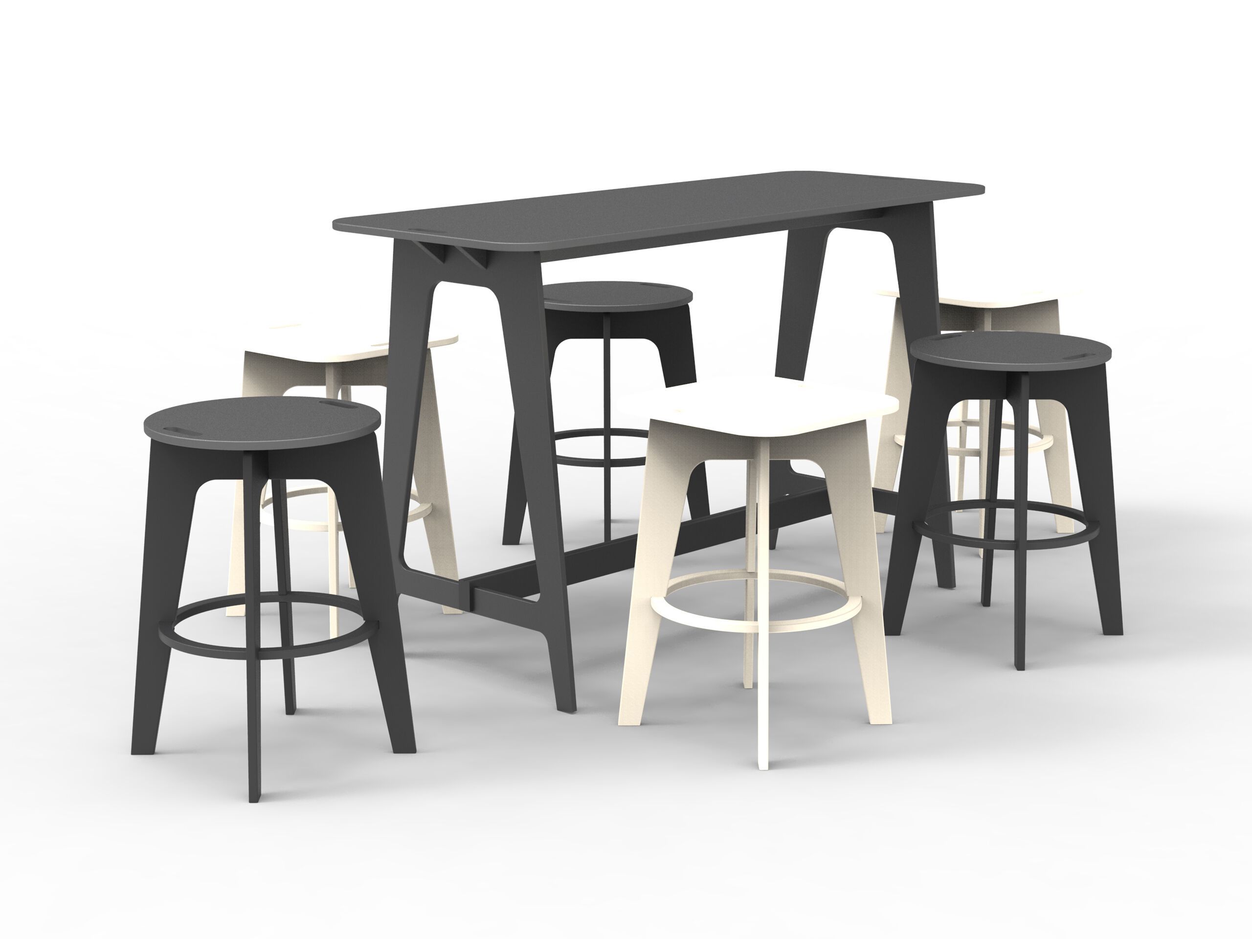 Полиэтиленовый барный стул с подставкой для ног Donye Beat ARCH-00075078 - Вид №7