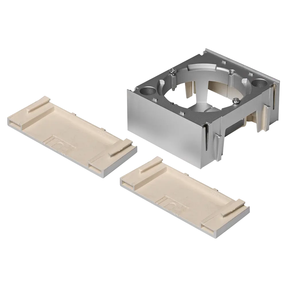 Монтажная коробка под выключатель или розетку Systeme Electric AtlasDesign 85x85 мм IP20 цвет алюминий STLM-2059434 - Вид №1