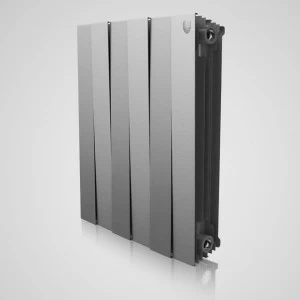 Радиатор биметаллический Royal Thermo PianoForte Silver Satin (серебристый)  - 8 секций