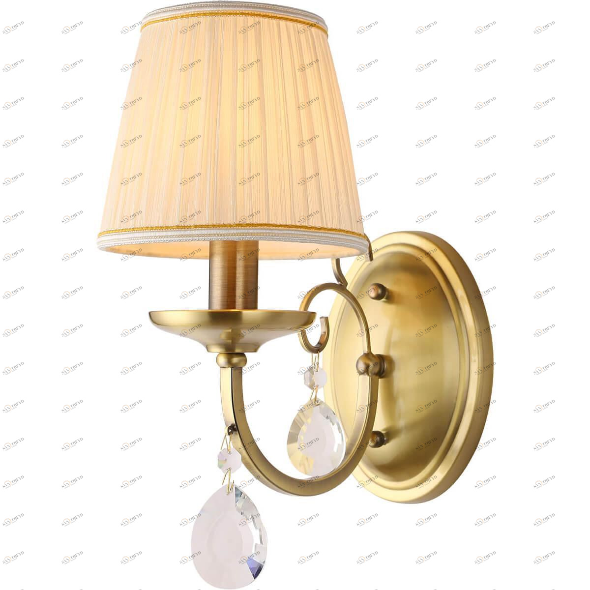 Бра с абажуром бежевое Nicoletta 2036-401 RIVOLI NICOLETTA 00-3930004 Бежевый;золото 