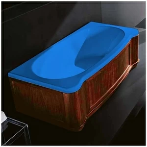 Ванна Gruppo treesse New Classic Young VTL-V6741-DX-WO-G голубая прямоугольная правая орех