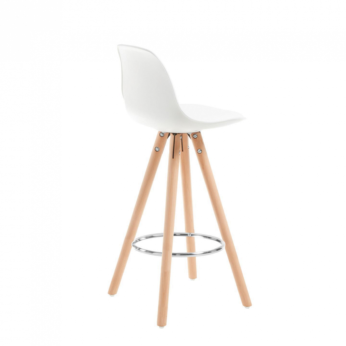 084365 Полубарный стул белый дерево La Forma Stag  - Вид №3