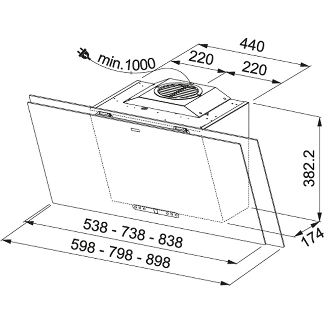 Вытяжка  FMA 2.0 907 BK Franke Maris 2.0 FMA 2.0 907 BK Чёрное стекло  - Вид №1
